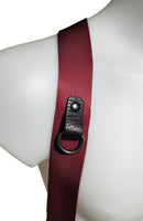 NICE ONE - POWER EASY - Doppelter Schultergurt aus bordeauxrotem Leder und Stoff für spiegellose und SLR-Kameras