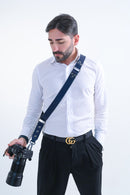 Shoulder strap – Blue leather – Camera – Strap – Reflex – Mirrorless