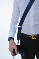 Shoulder strap – Blue leather – Camera – Strap – Reflex – Mirrorless