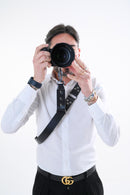 Shoulder strap – Black leather – Camera – Strap – Reflex – Mirrorless