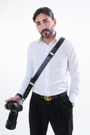 Shoulder strap – Black leather – Camera – Strap – Reflex – Mirrorless