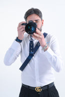 Shoulder strap – Blue leather – Camera – Strap – Reflex – Mirrorless