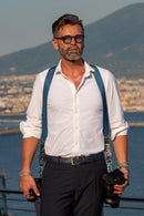 Accessori per Fotocamere: Tracolla Dual Slim in Pelle e tessuto NICE ONE - POWER EASY - BLUE - Nice One Shoulder