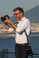 Accessori per Fotocamere: Tracolla Dual Slim in Pelle e tessuto NICE ONE - POWER EASY - BLUE - Nice One Shoulder