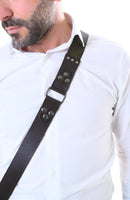 Shoulder strap – Brown Leather and texture green – Camera – Strap – Reflex – Mirrorless