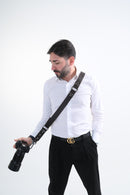 Shoulder strap – DARK BROWN leather – Camera – Strap – Reflex – Mirrorless