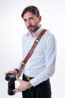 Shoulder strap – Cognac leather – Camera – Strap – Reflex – Mirrorless