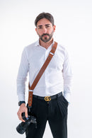 Shoulder strap – Cognac leather – Camera – Strap – Reflex – Mirrorless