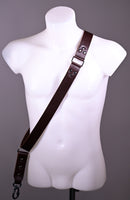 Shoulder strap – DARK BROWN leather – Camera – Strap – Reflex – Mirrorless