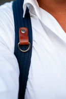 NICE ONE - POWER EASY - Double Shoulder Strap in Bordeaux Leather and Fabric for Mirrorless and SLR Cameras