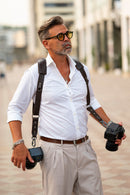 Nice One - Power - Tracolla Doppia in Pelle Testa di Moro per Mirrorless e reflex