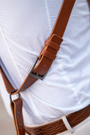 Nice One - Power - Tracolla Doppia in Pelle Cognac per Mirrorless e reflex