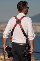 Tracolla Doppia in Pelle e tessuto NICE ONE - POWER EASY - BORDOUX - Nice One Shoulder