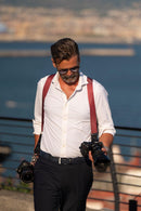 Tracolla Doppia in Pelle e tessuto NICE ONE - POWER EASY - BORDOUX - Nice One Shoulder