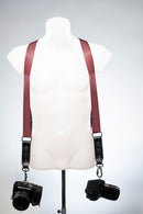 Tracolla Doppia in Pelle e tessuto NICE ONE - POWER EASY - BORDOUX - Nice One Shoulder