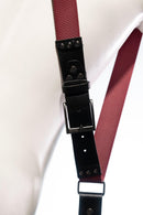 Tracolla Doppia in Pelle e tessuto NICE ONE - POWER EASY - BORDOUX - Nice One Shoulder