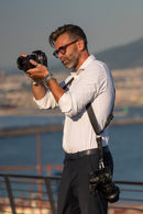 Tracolla in Pelle e tessuto per Fotocamera NICE ONE - POWER EASY - NERO - Nice One Shoulder