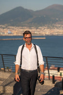 Tracolla in Pelle e tessuto per Fotocamera NICE ONE - POWER EASY - NERO - Nice One Shoulder