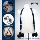 Nice One - Power - Blue Leather Double Shoulder Strap for Mirrorless and SLR
