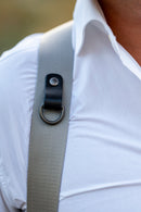 NICE ONE - POWER EASY - Double Shoulder Strap in Bordeaux Leather and Fabric for Mirrorless and SLR Cameras