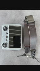 NICE ONE Drone remote control shoulder strap, fabric and leather, Made In Italy, BLUE