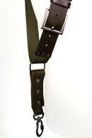 NICE ONE - POWER EASY - Tracolla Doppia in Pelle e tessuto Verde per Mirrorless e reflex