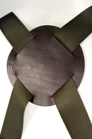 NICE ONE - POWER EASY - Tracolla Doppia in Pelle e tessuto Verde per Mirrorless e reflex