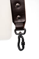 NICE ONE - POWER EASY - Tracolla Doppia in Pelle e tessuto Caramello e cuoio testa di moro per Mirrorless e reflex