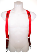 NICE ONE - POWER EASY - Double Bandoulière en Cuir et Tissu Bordeaux pour Mirrorless et SLR